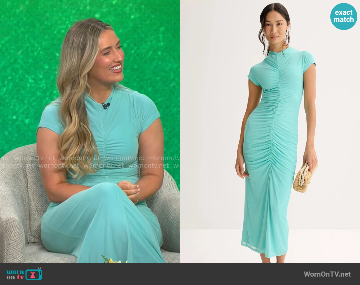 Suboo Christy Dress worn by Poppy Miller on CBS Mornings