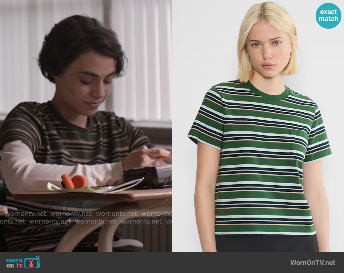 Sunday Best Cotton Whisk Emma T-Shirt worn by Liz (Gabrielle Policano) on Elle