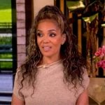 Sunny’s beige knit top on The View