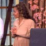 Sunny’s beige pleated blazer on The View