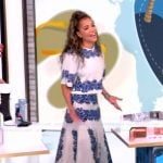Sunny’s white floral print top and skirt on The View
