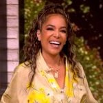 Sunny’s yellow floral print midi dress on The View
