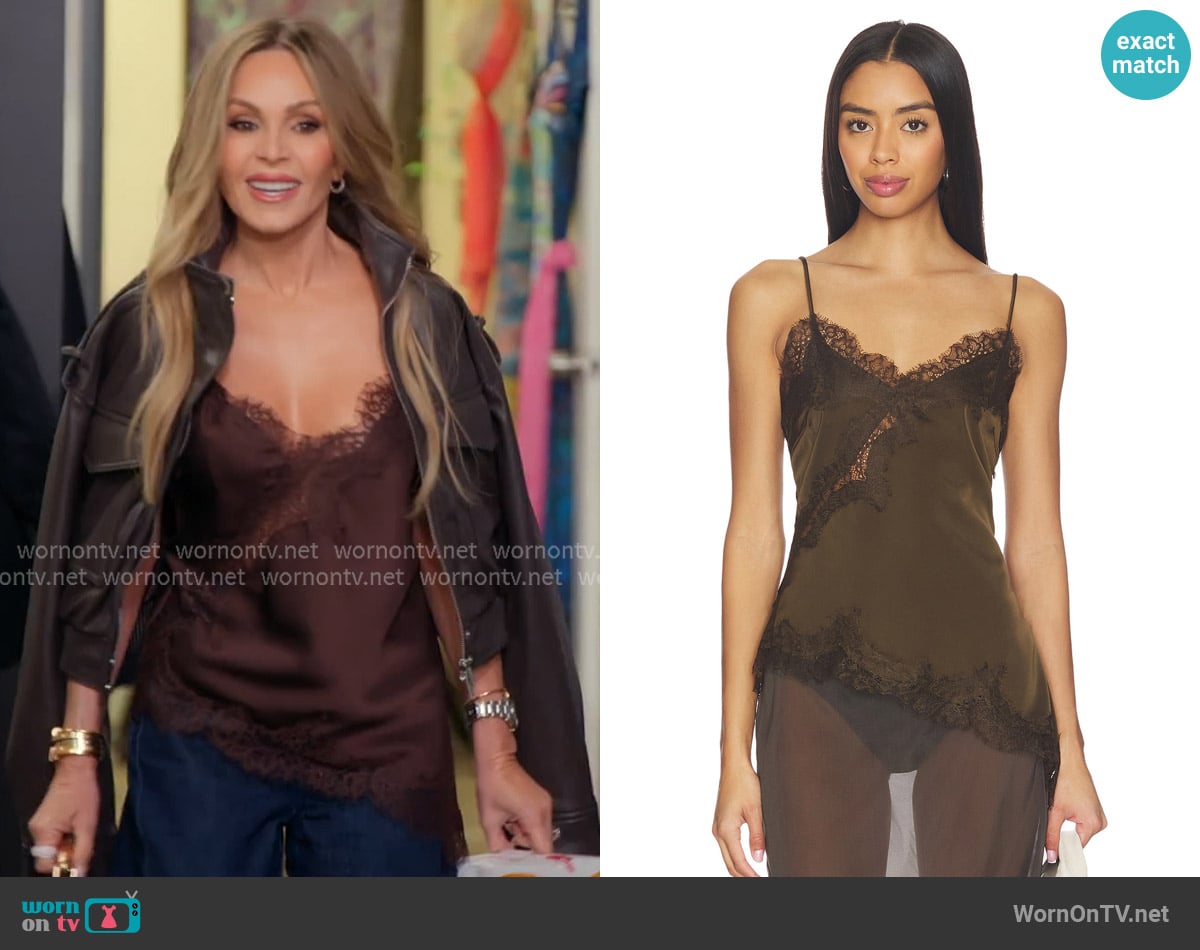 Superdown Jett Asymmetrical Top worn by Tamra Judge on The Real Housewives of Orange County