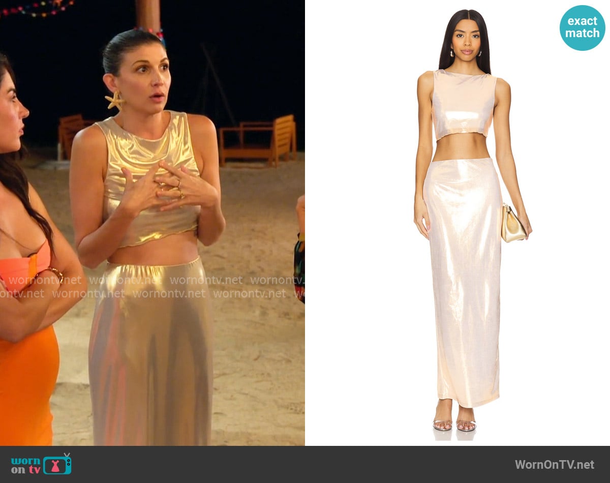 Superdown Pearl Maxi Set worn by Janet Caperna on The Valley