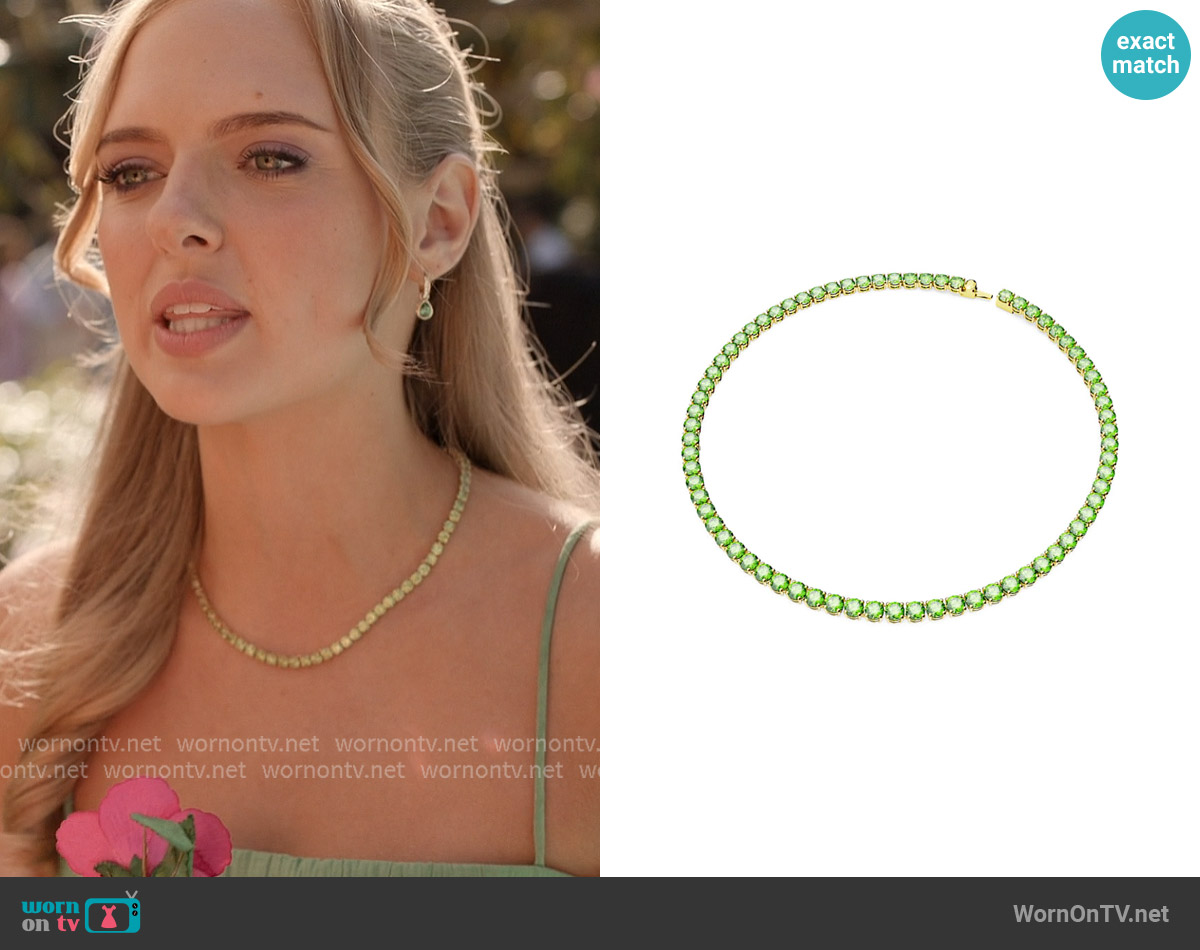 Swarovski Matrix Tennis necklace worn by Madison (Jessica Belkin) on Elle