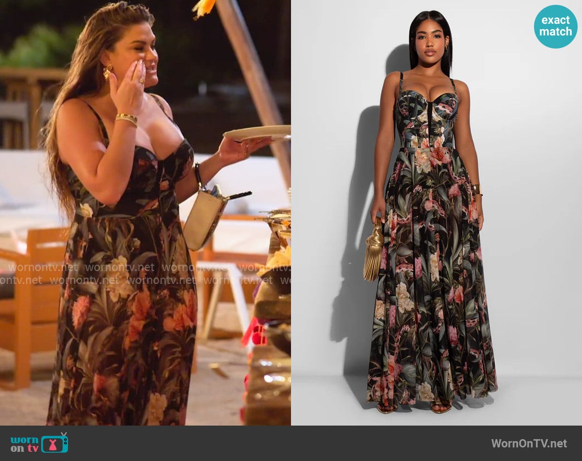 TA3 Bombshell Maxi Dress worn by Brittany Cartwright on The Valley
