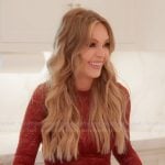 Tamra's burgundy lace top on The Real Housewives of Orange County