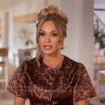 Tamra’s leoaprd print confessional top on The Real Housewives of Orange County