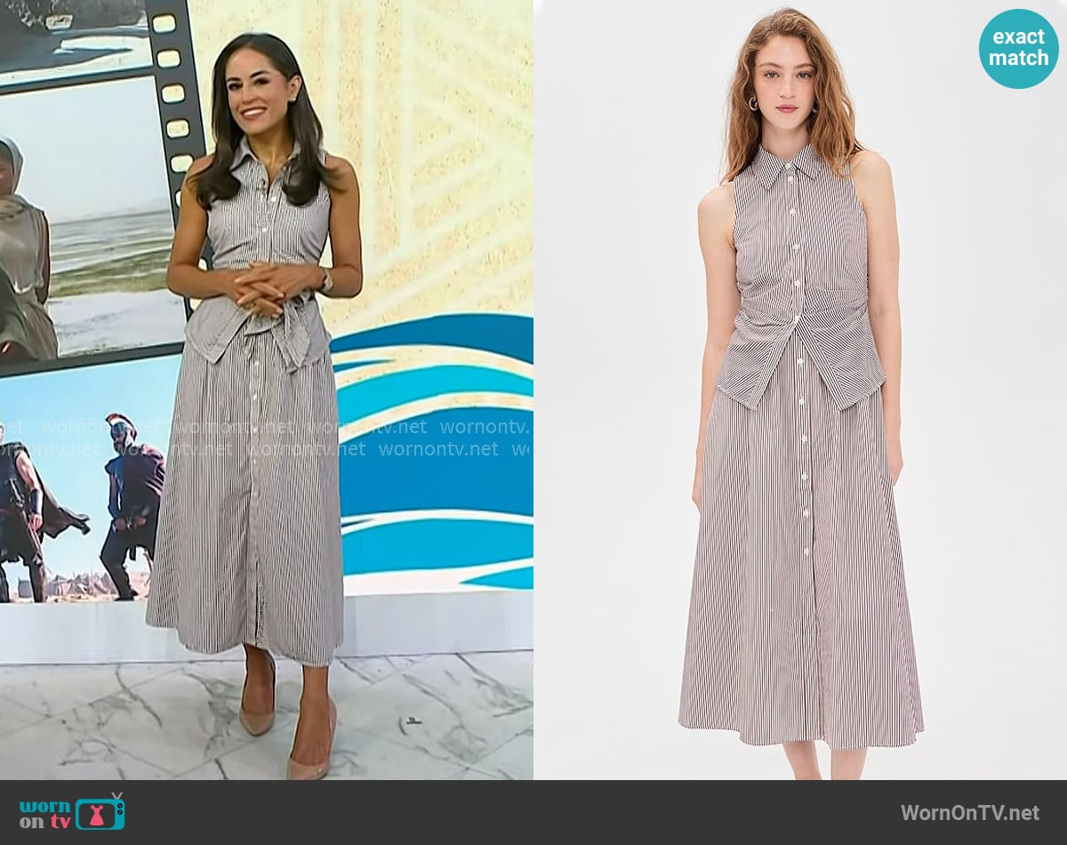 Kaylee’s striped sleeveless shirtdress on Today Kaylee’s striped sleeveless shirtdress on Today