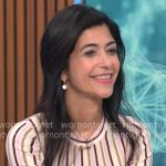 Taraneh Shirazian’s striped top on CBS Mornings