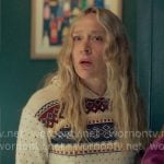 Tatum’s fair isle hooded sweater on The Five Star Weekend