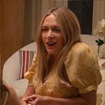 Tatum's yellow floral puff-sleeve midi dress on The Five Star Weekend