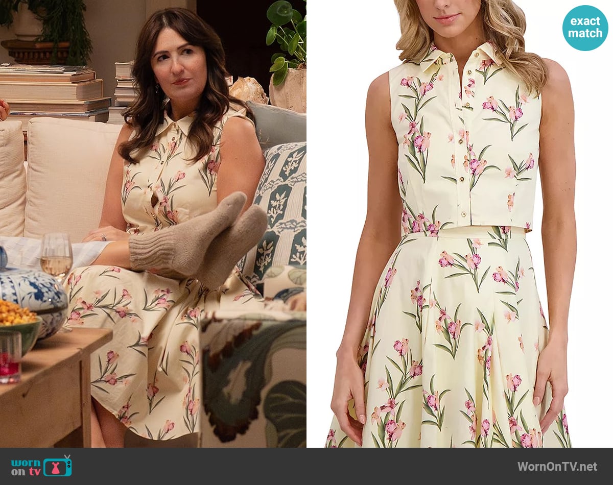 Ted Baker Sleeveless Button Up Shirt worn by  Brooke Kirtley (D'Arcy Carden) on The Five Star Weekend