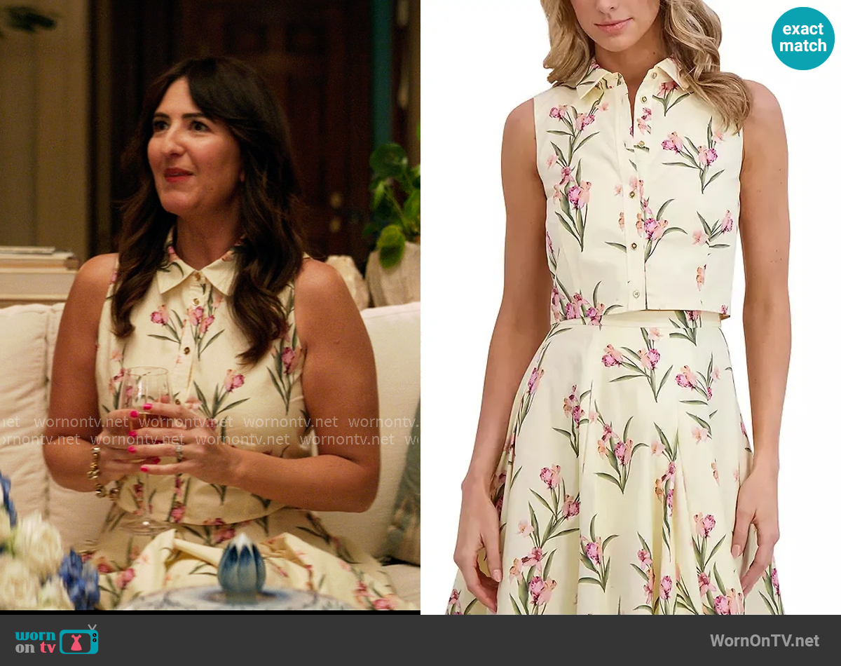 Ted Baker Sleeveless Button Up Shirt worn by  Brooke Kirtley (D'Arcy Carden) on The Five Star Weekend