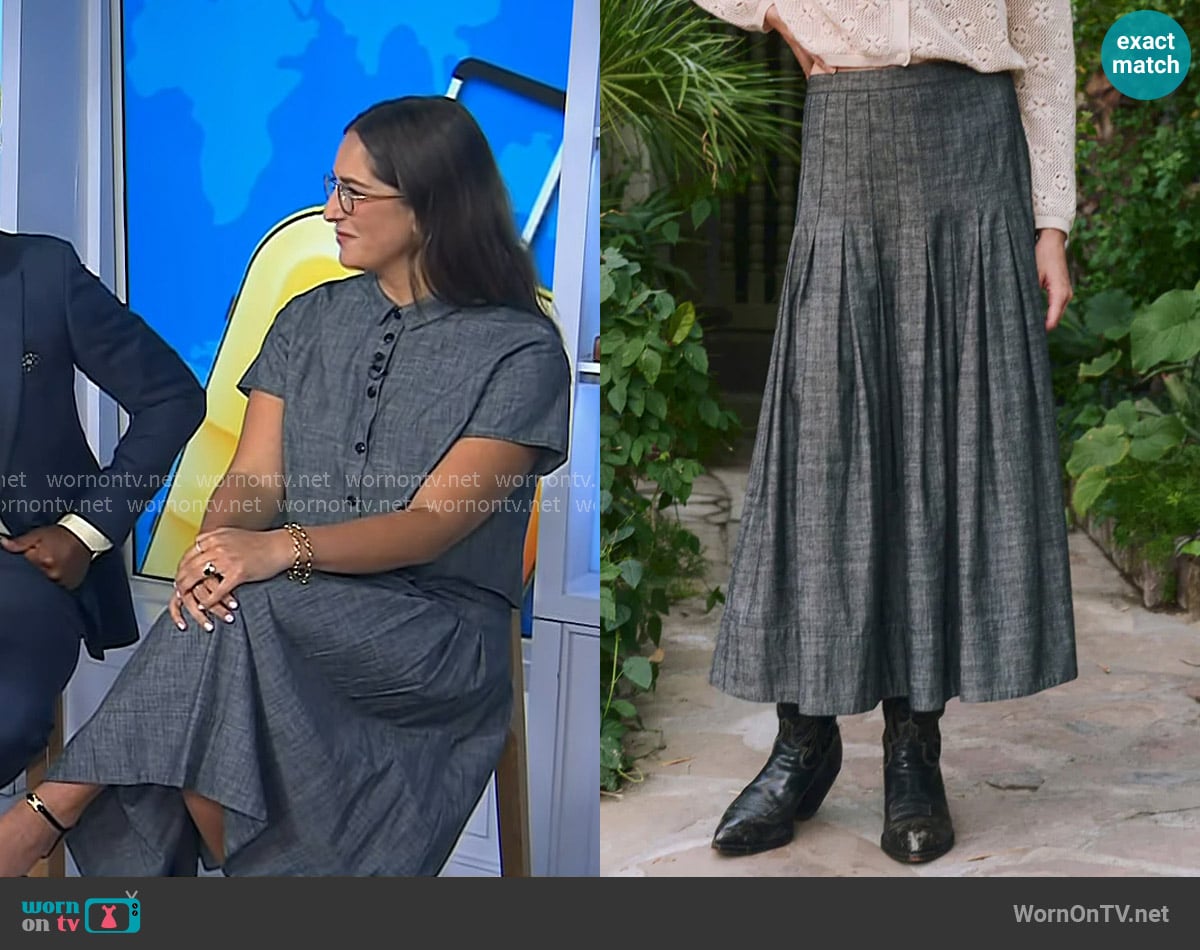 Jess Feldman’s grey skirt on Today Jess Feldman’s grey skirt on Today