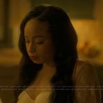 Tiffany’s white floral lace bra on The Chi