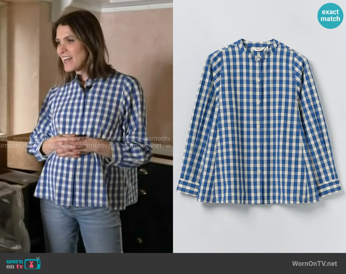 Toast Alfresco Gingham Cotton Shirt worn by Molly Hunter on Today