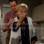 Traci's white printed kimono jacket on The Young and the Restless