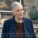 Tracy’s blue checked blazer on General Hospital