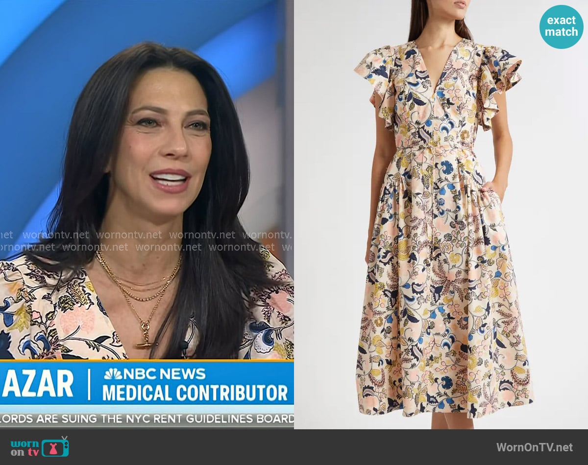 Ulla Johnson Dary Dress in Magnolia worn by Dr. Natalie Azar on Today