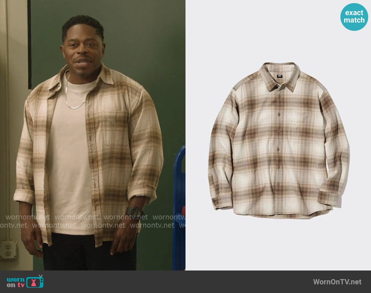 Uniqlo Flannel Checked Shirt worn by Preach (Kareem J. Grimes) on All American