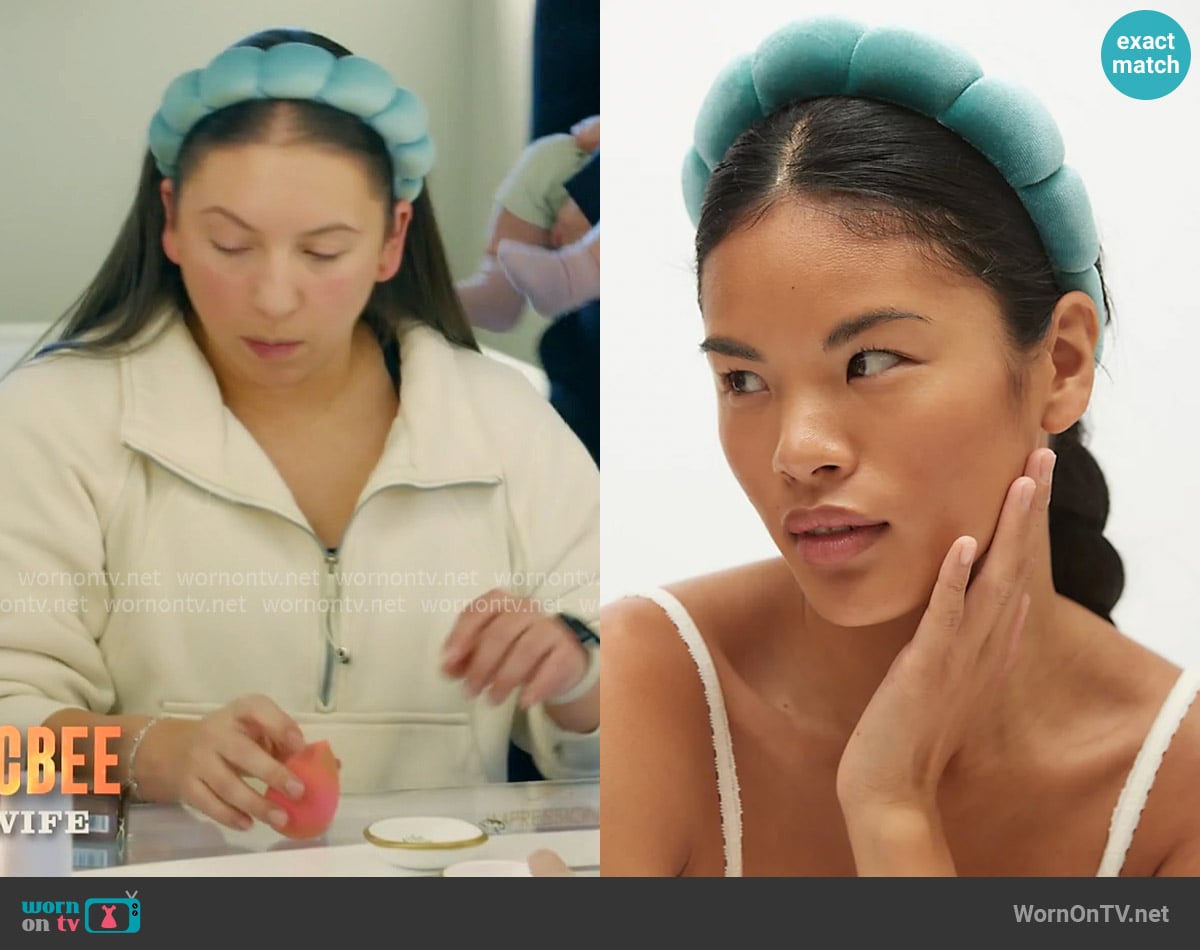 Urban Outfitters Spa Day Bubble Headband worn by Alli Ventresca on The McBee Dynasty Real American Cowboys