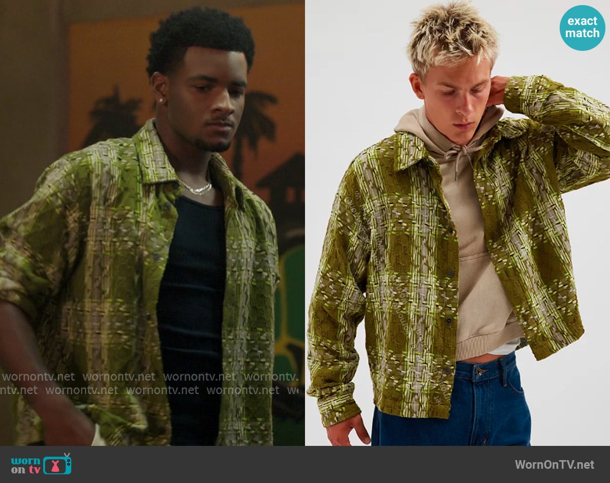 Urban Outfitters Textured Wool Jacket worn by Kingston Jeremy (Nathaniel McIntyre) on All American