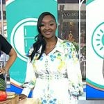 Valerie Agyeman’s white floral belted shirtdress on Today