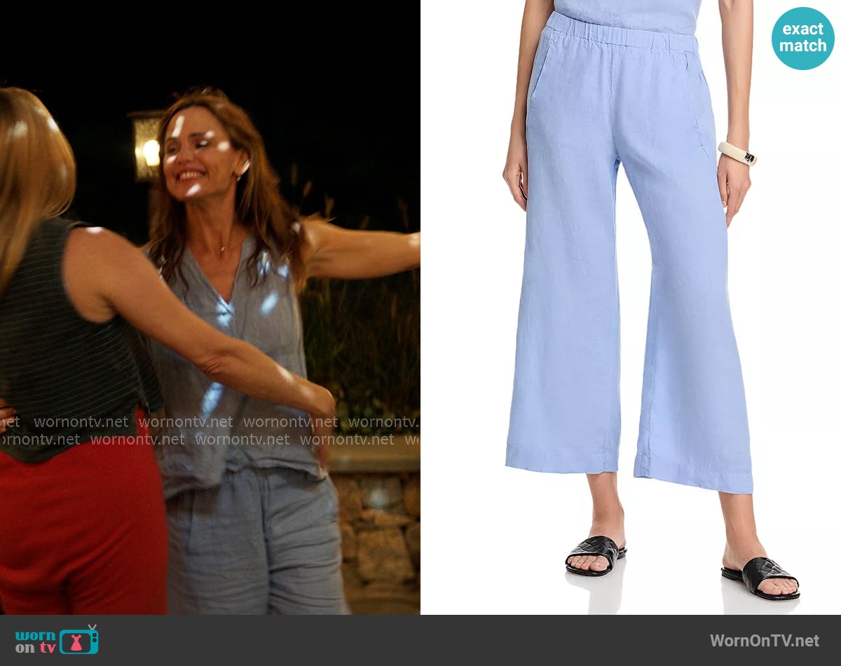 Velvet by Graham & Spencer Lola Linen Pants worn by Hollis Shaw (Jennifer Garner) on The Five Star Weekend