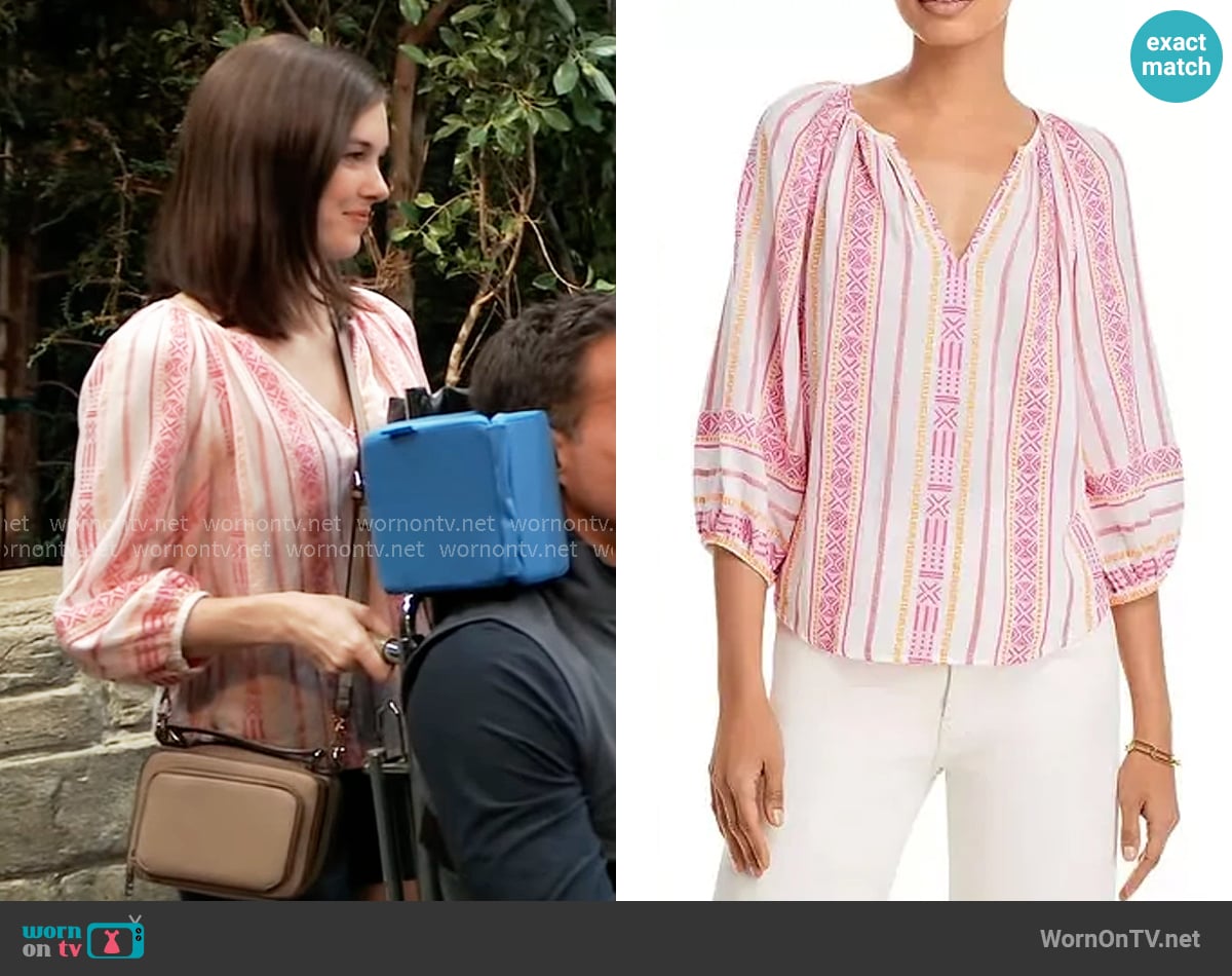 Velvet by Graham & Spencer Louise Top worn by Willow Tait (Katelyn MacMullen) on General Hospital