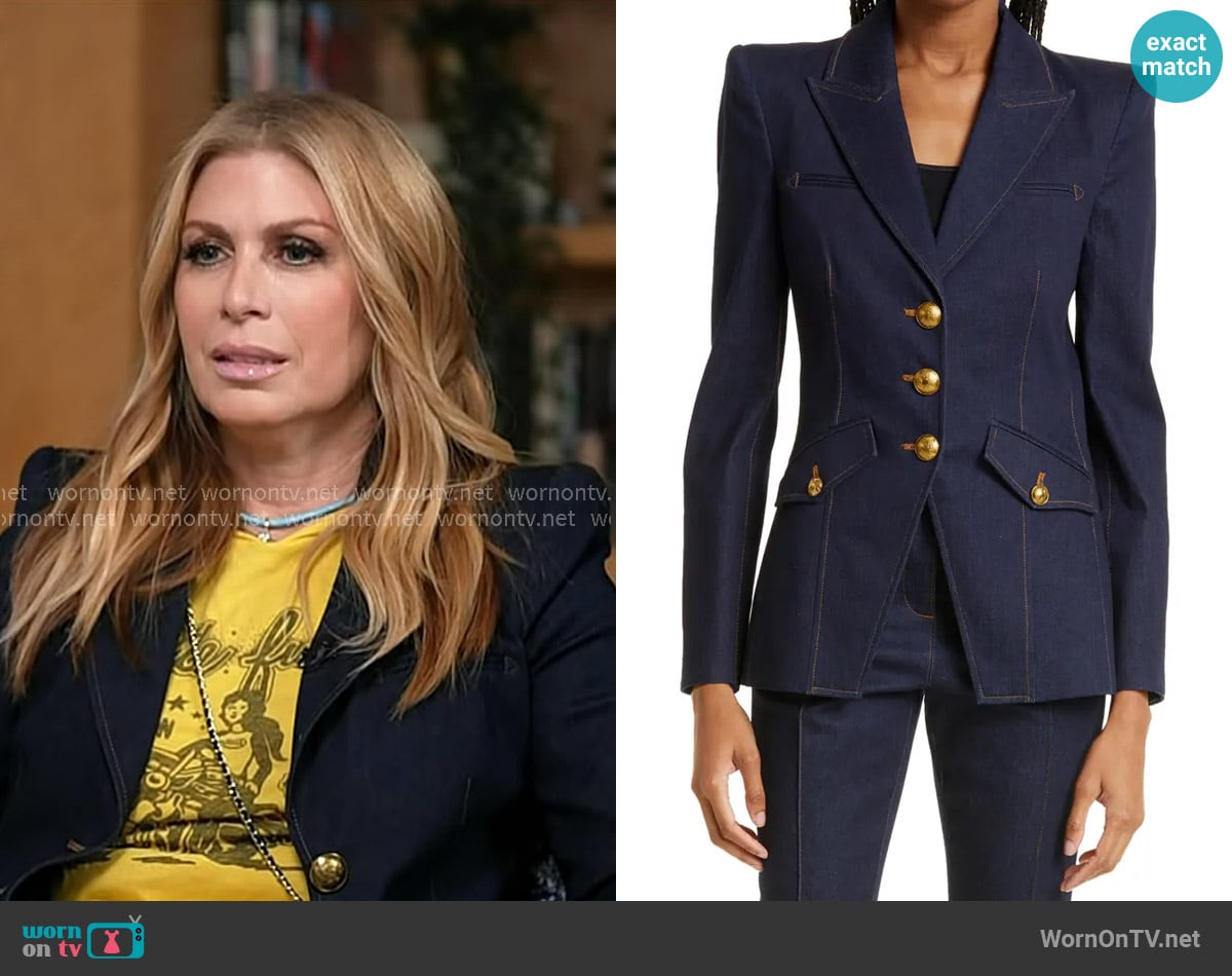 Veronica Beard Anoki Dickey Denim Jacket worn by Jill Martin on Today