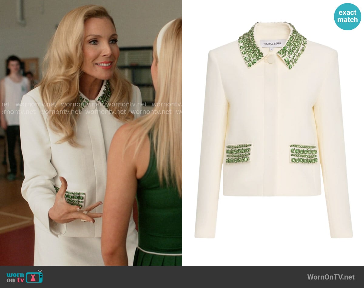 Veronica Beard Imogen Embellished Jacket worn by Eva Woods (June Diane Raphael) on Elle