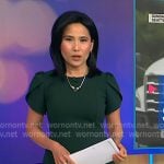 Vicky’s green short sleeve dress on NBC News Daily
