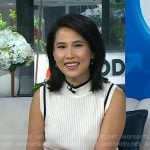 Vicky's white ribbed knit top on Today