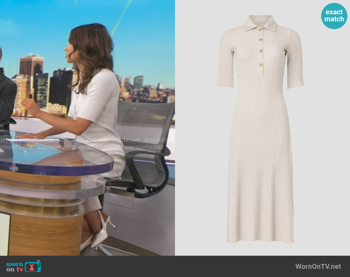 Vince Rib Knit Midi Dress worn by Sophie Flay on Good Morning America