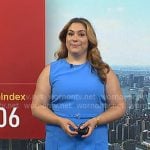 Violeta's blue belted jumpsuit on NBC News Daily