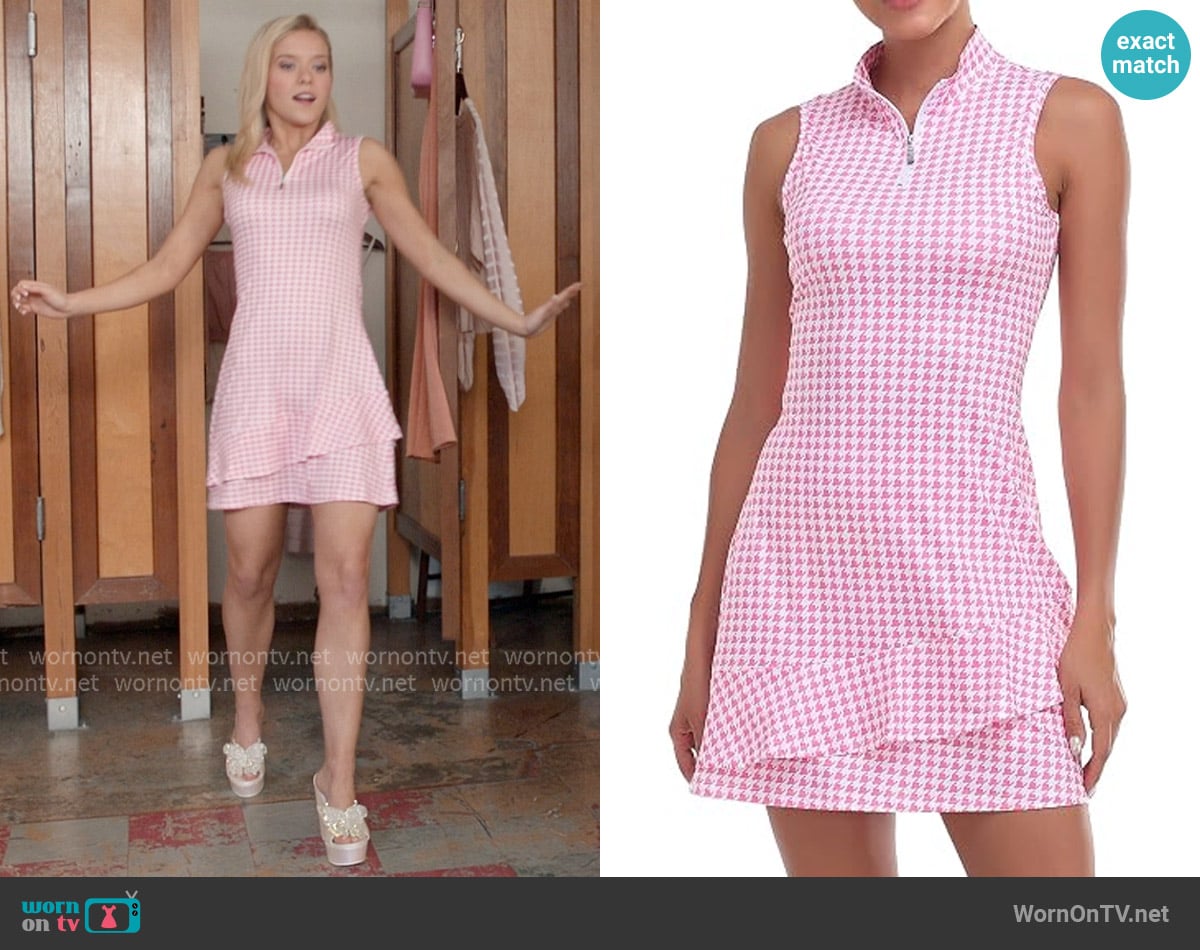 Viracy Gingham Check Mini Dress worn by Elle Woods (Lexi Minetree) on Elle