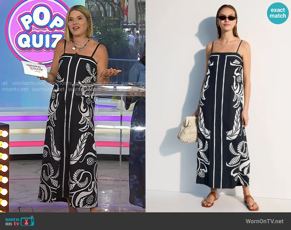 West Of Cami Ankle Dress worn by Jenna Bush Hager on Today