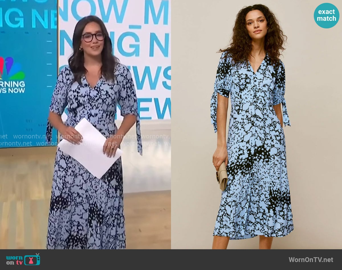 Whistles Floral Animal Neave Dress worn by Savannah Sellers on NBC News Daily