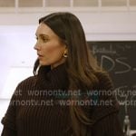 Whitney’s brown ribbed chunky sweater on In The City