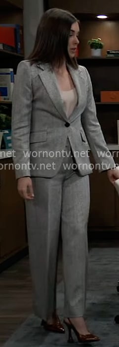 Willow’s herringbone suit on General Hospital