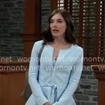 Willow's light blue peplum jacket and dress set on General Hospital