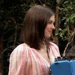 Willow’s pink striped top on General Hospital