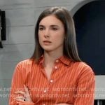 Willow’s red striped shirt on General Hospital