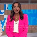Yasmin's neon pink blazer and pants on NBC News Daily
