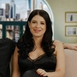 Yvonne’s black lace inset confessional dress on In The City