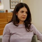 Yvonne’s lilac cashmere sweater on In The City