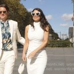 Yvonne’s white dress and pumps on In The City