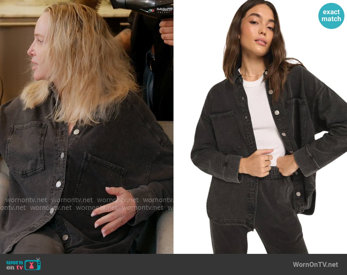 Z Supply All Day Knit Jacket worn by Shannon Beador on The Real Housewives of Orange County