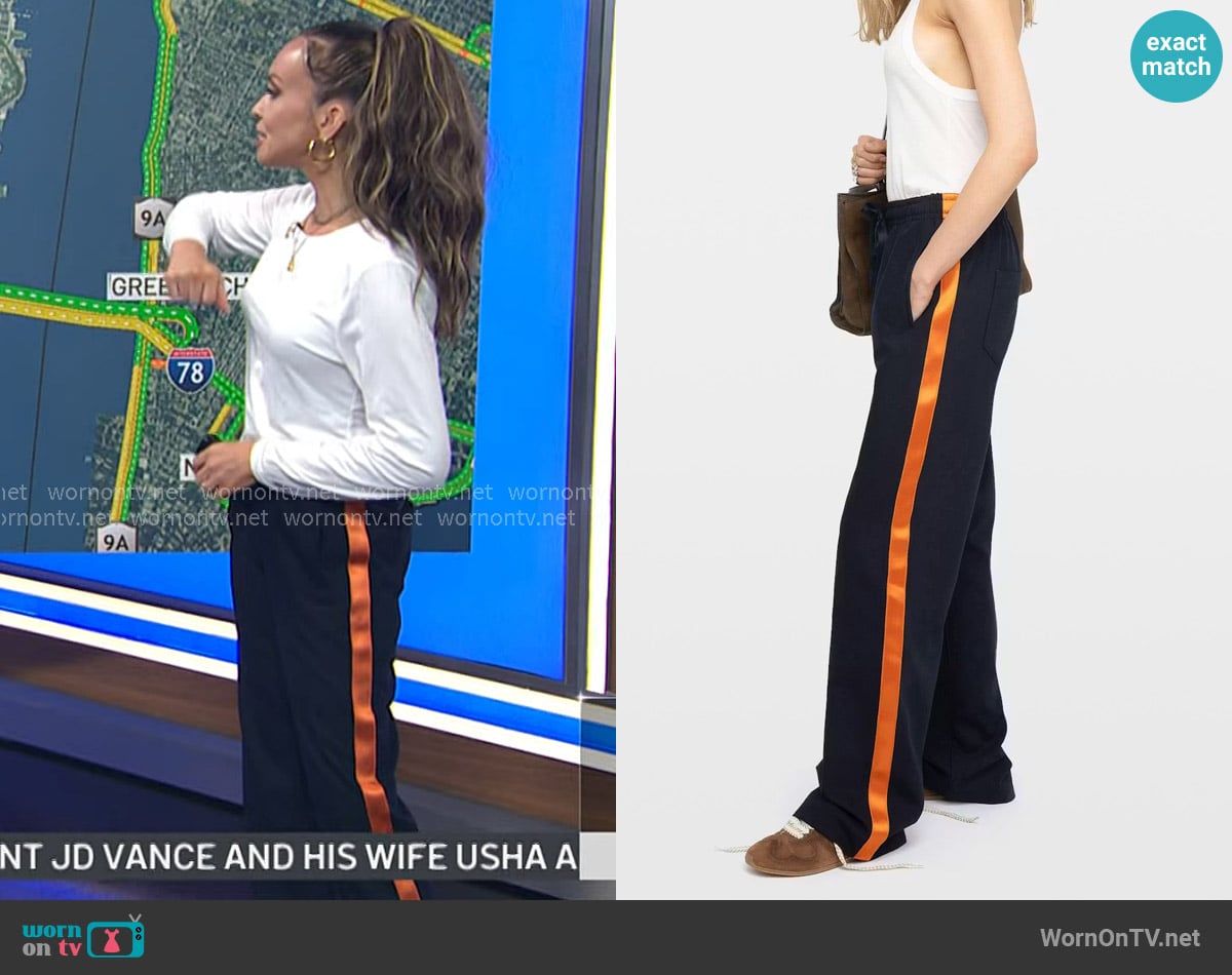 Adelle’s navy side stripe pants on Today Adelle’s navy side stripe pants on Today